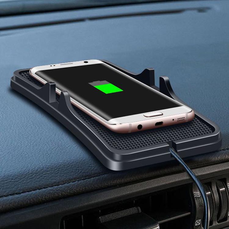 C6 Wireless Charging Anti-Slip Phone Holder for Apple, Samsung, Huawei, Xiaomi - QI Compatible.