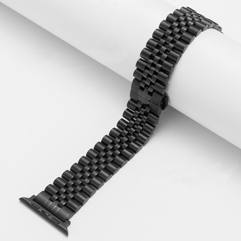 Ремешок для часов из нержавеющей стали для Apple Watch 6 5 4 3 2 Band Five Beads Luxury Metal Remezzo Bracelet For iWatch 6 5 Band 45 мм 49 мм