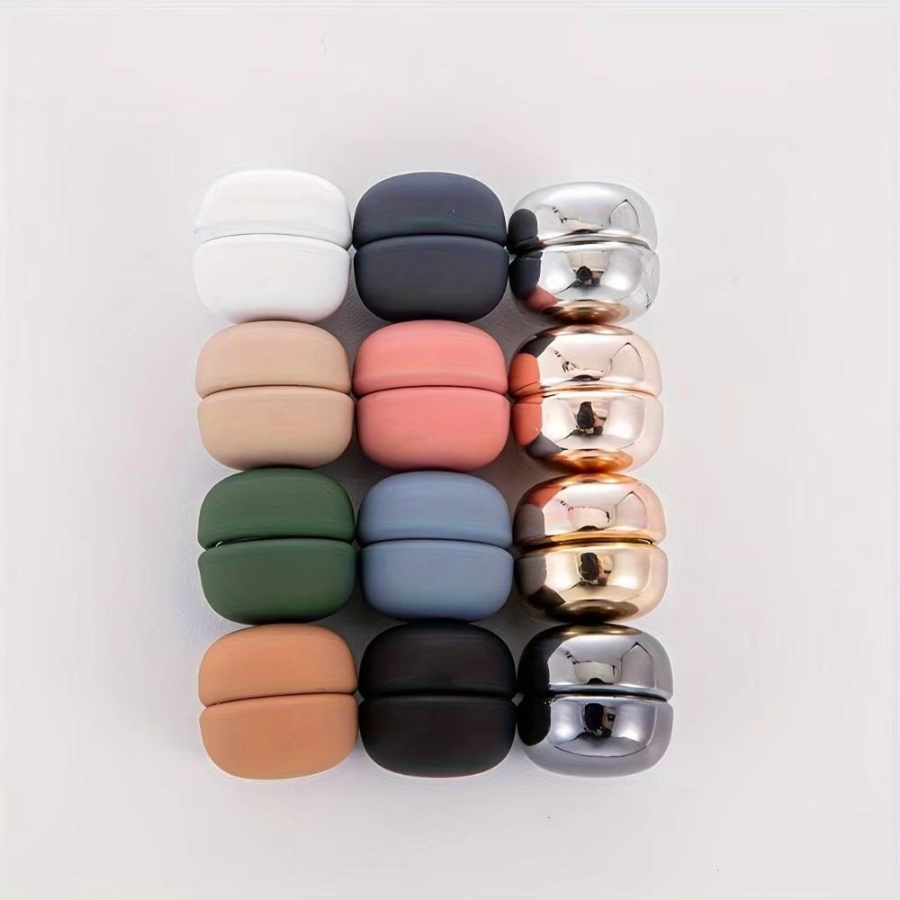 Magnetic Closure Magnetic Scarf Pins Round Shape Scarf Fasteners Headscarf Accessories