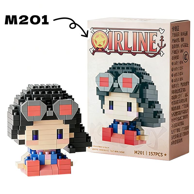 Anime Character Micro Building Blocks Sun God Nika Luffy Zoro Ace Buggy 3D Assembly Mini Bricks Figure Model Toys