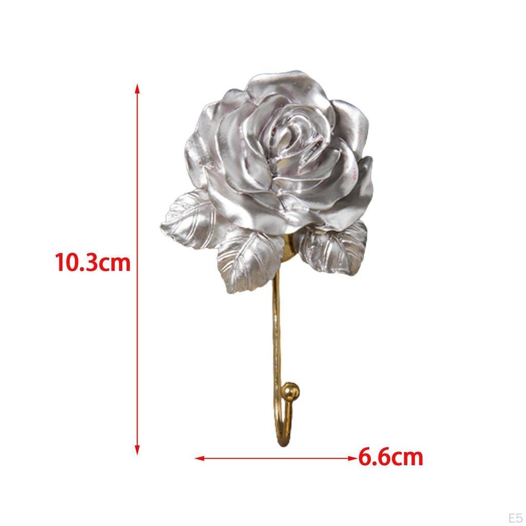 Роза Крючок Шляпа Пальто Смола Стена Современная Вешалка Для Полотенец Для Ванной Комнаты Дверь Одежда для