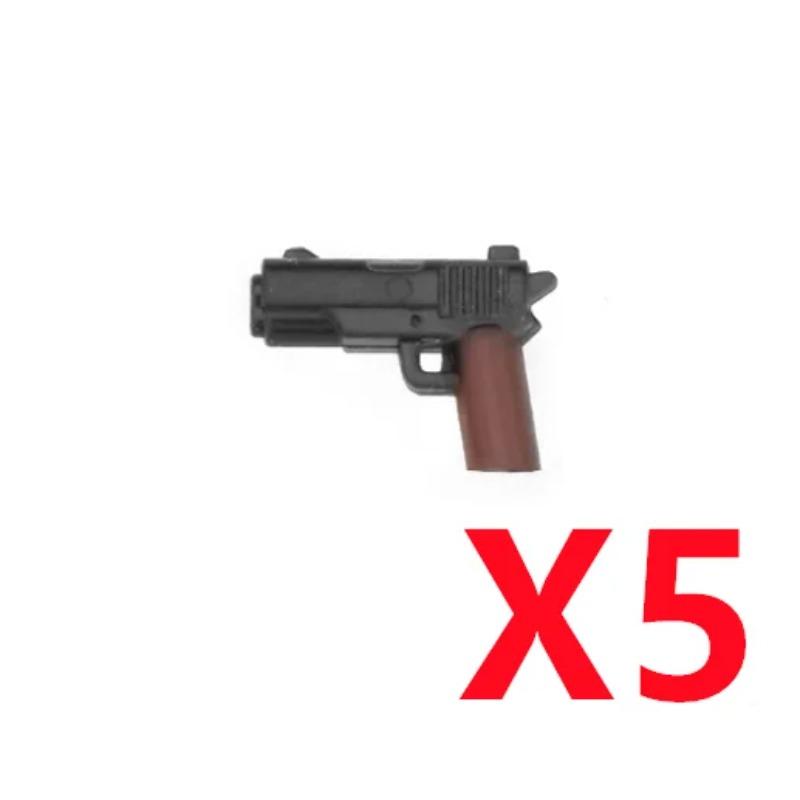 MOC Двухцветные Строительные Блоки Оружия Фигурки Солдат Пистолет M1911 Меч Топор Лопата Компьютер Метательное Противотанковое Военные Блоки Игрушки