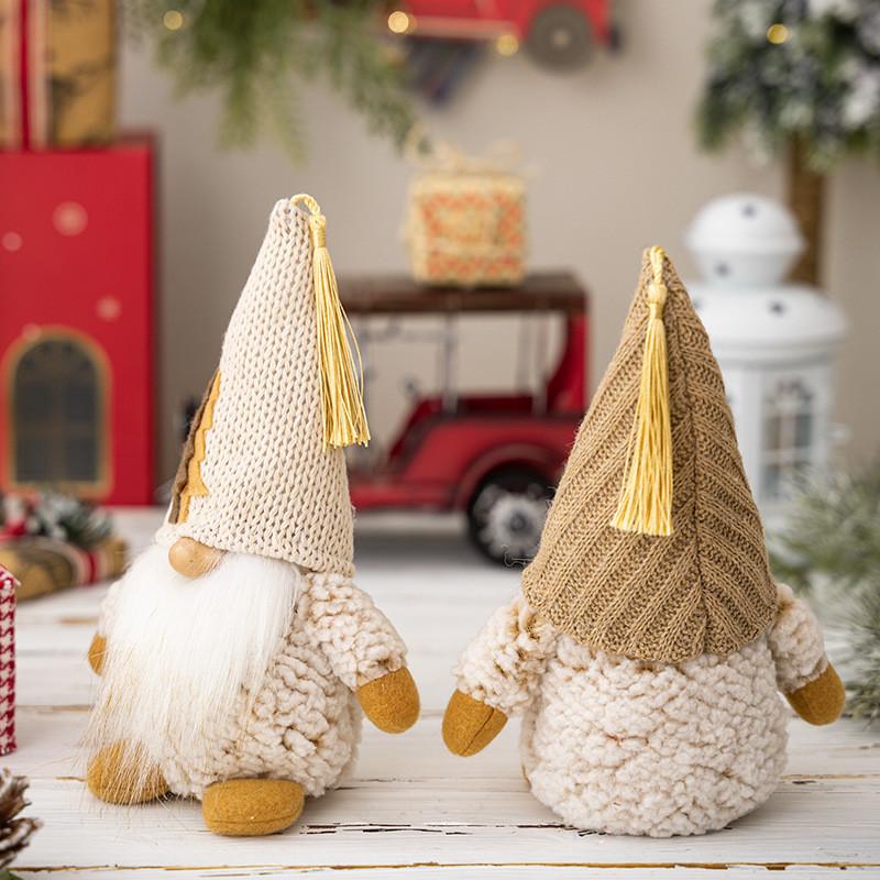 Whimsical Christmas Decorations Delightful Gnome Statues Soft Polyester Fabric For Festive Spirit