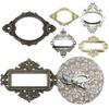 5PCs Name Card Label Frame Card Holder Antique Tags Label Holder Drawer Pull Cabinet File Vintage