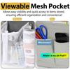 RV Storage Hanging Bag Bedside Mesh Storage Pockets With Hooks Motorhome Shoe Pocket Storage Organizer RV Accessories