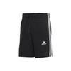 Logo Embroidered Elastic Waist Striped Straight Breathable Shorts Men Bottoms Black IC9435