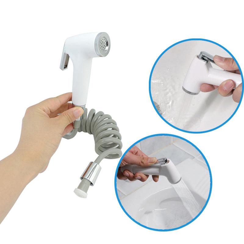 Protable ABS Plastic Toilet Sprayer Nozzle Shower Head White Black Hand Bathroom WC Bidet Faucet Spray Self Cleaning Pet Wash