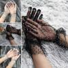 Short Tulle Autumn Lace Summer Accessories New Flexible Spots Stretchy Lotus Leaf Sheers Gloves ARI