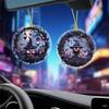Halloween Pumpkin Witch Pendant Car Rearview Mirror Hanging Ornament 2D Flat Acrylic