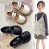 Детские туфли из кожи с круглым носком и толстой подошвой на лето, в ретро британском стиле, корейские милые японские туфли Мэри Джейн