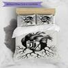 3pcs Football club logo pattern bedding set duvet cover set includes duvet cover &pillowcases,perfect all season bedroom decoration&gift