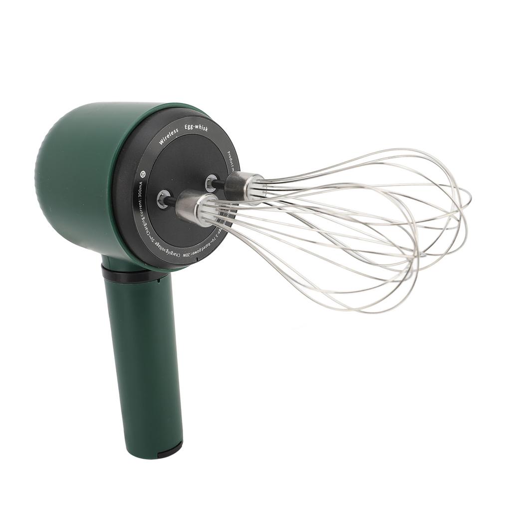 Беспроводной электрический ручной миксер с 2 венчиками, 1200 мАч, с зарядкой через USB, из нержавеющей стали