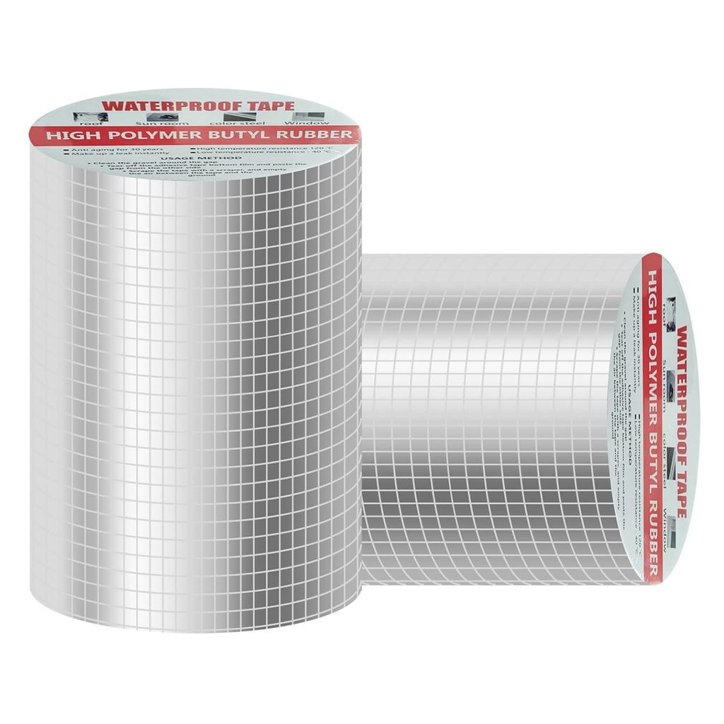 Aluminium Waterproof Adhesive Tape,  Sealing Tape, Self-Adhesive, Shower Sealing Tape, Butyl Rubber Aluminium Foil Tape