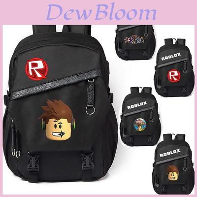 Рюкзак для печати игры Roblox, холщовый, для студентов, дорожный рюкзак со звездным фоном и большой вместимостью