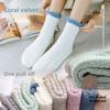 5 Pairs of Female Autumn and Winter Fleece Thick Mid Tube Floor Socks