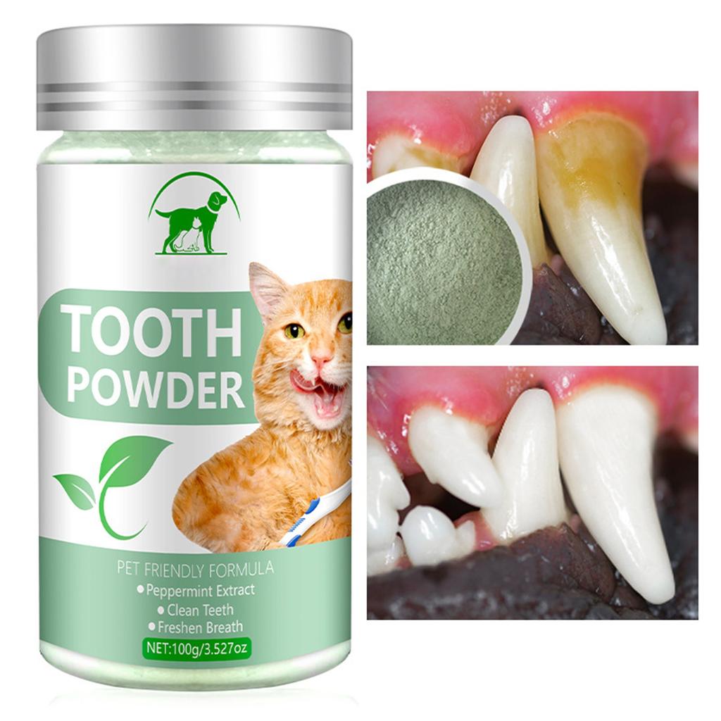 Порошок для чистки зубов у собак и кошек, чтобы чистить зубы и предотвращать неприятный запах изо рта. Порошок для чистки зубов
