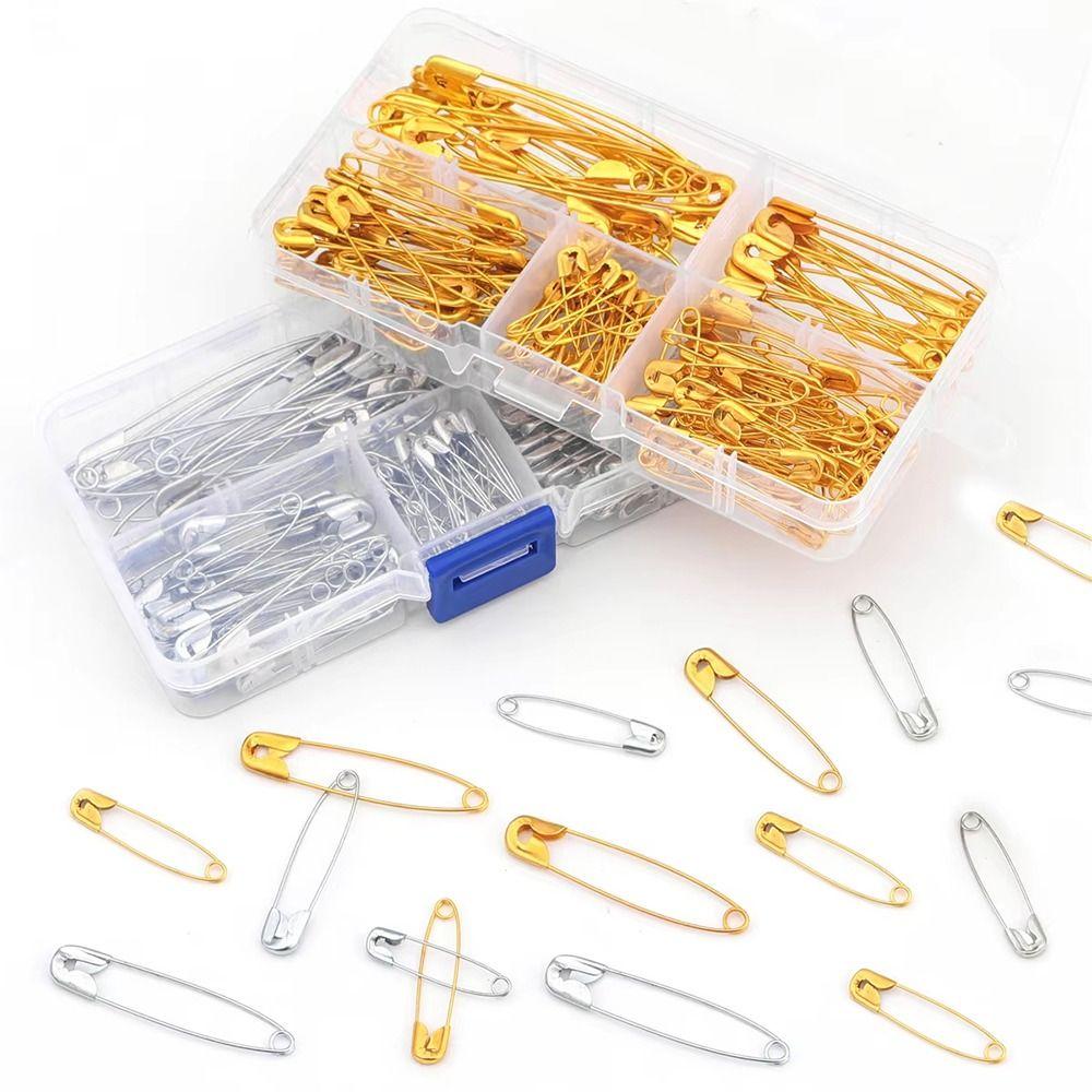 150Pcs/Box 27/32/38/45/55mm Safety Pins DIY Sew Brooch Durable Sewing Tools for Clothes Sewing