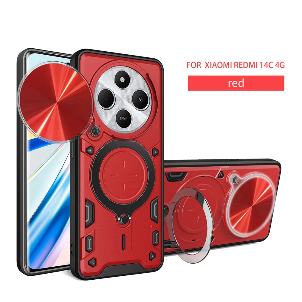 Магнитный чехол Magsafe для защиты камеры Для Redmi 14C Бронированный гибридный металлический чехол-кольцо на заднюю панель Для Redmi A3