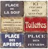 Vintage Funny Metal Tin Sighs Place Des Aperos Plaque For Bar, Pub, Club, Wall Decor, Iron Painting Retro Home Decorative Plate