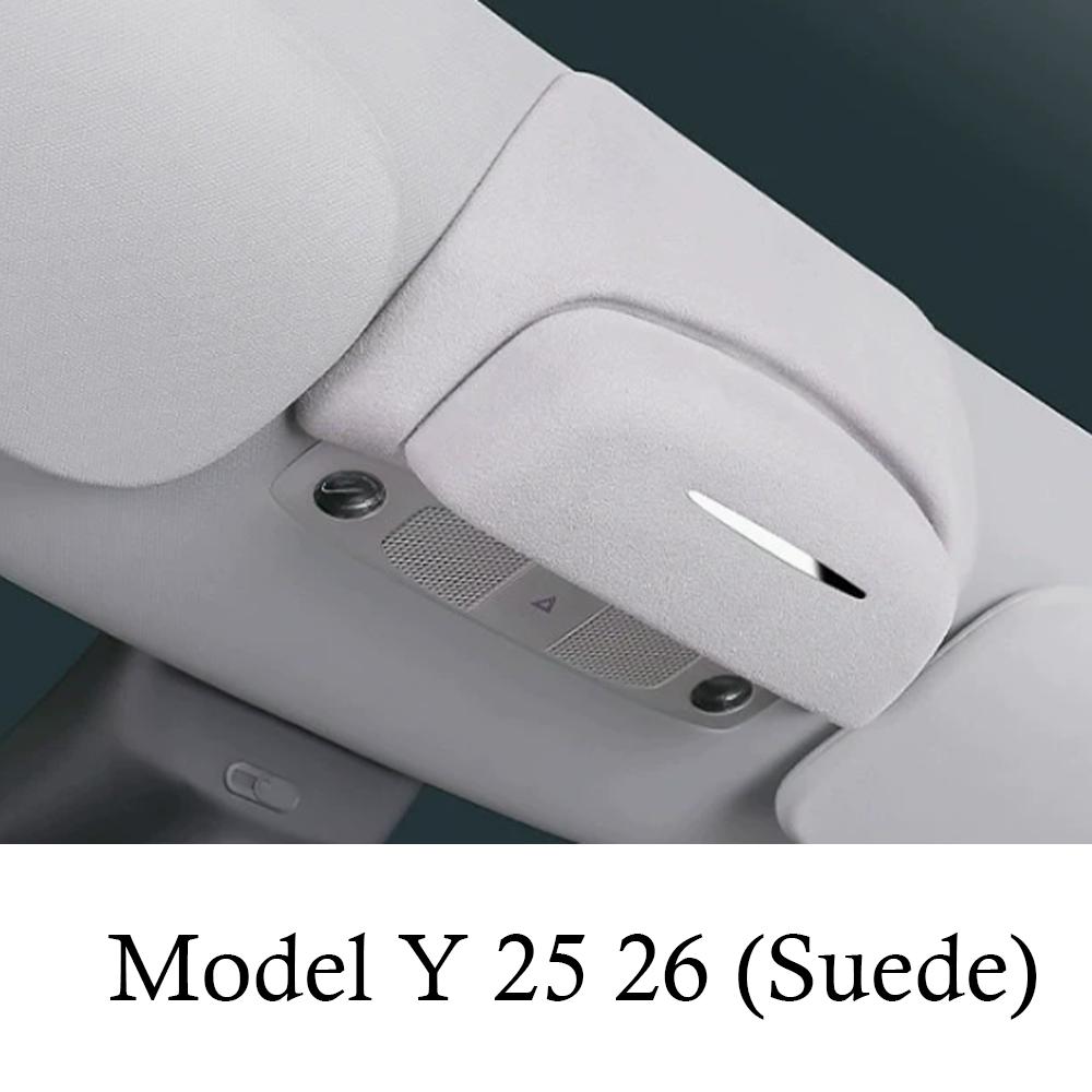 Держатель для автомобильных солнцезащитных очков для Tesla Model Y Juniper Model 3 Highland Футляр для очков Коробка для очков ABS Замша Органайзер для очков 2026