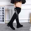 Shoes for Women Elastic Footwear Thigh High Ladies Boots Above Over The Knee Tassel Rhinestone 2024 New Trend Pu On Promotion In