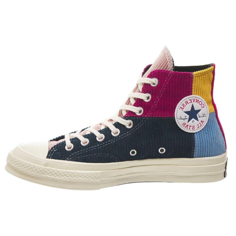Offspring x Converse Chuck Taylor All Star 70 Hi Вельветовая Лоскутная Золотисто-Синяя Унисекс