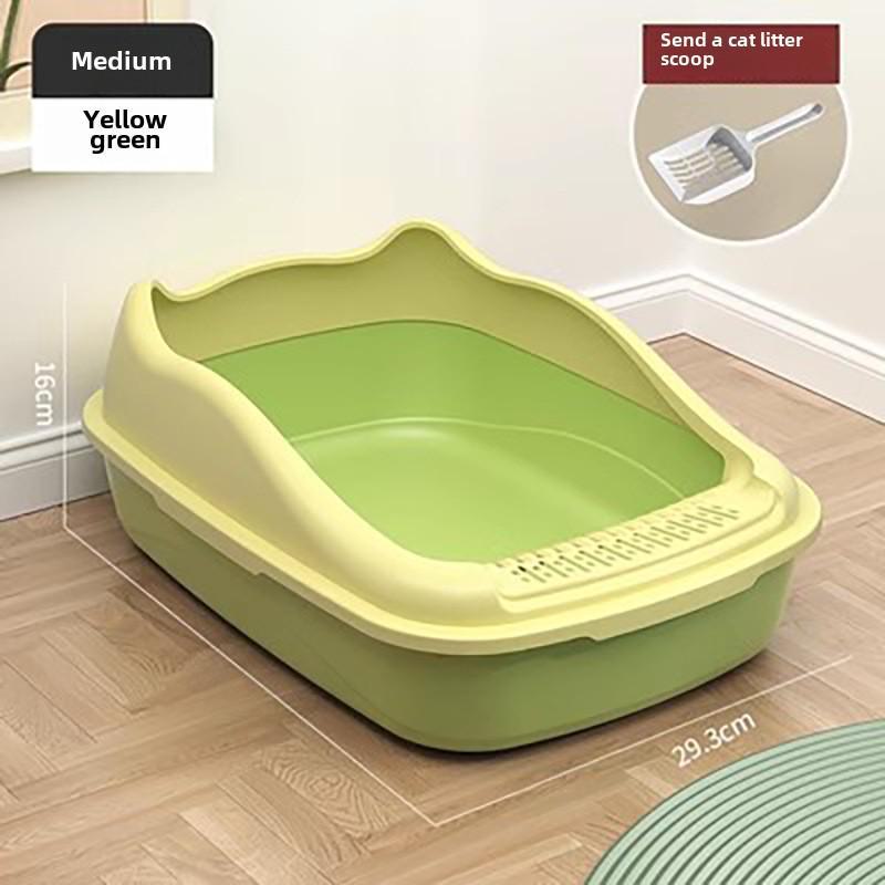 Extra Large Semi-Enclosed Anti-Splash Cat Litter Box