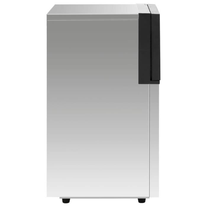 Machine à glaçons - VIDAXL - Argentée - 45 kg de glace par jour - Indicateur lumineux intelligent