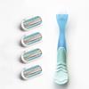 1Pcs Razor Handle+4 Razor Blades Women' Shaver Knife Handle Replacement Triple Blade Epilator Female Machine Shave