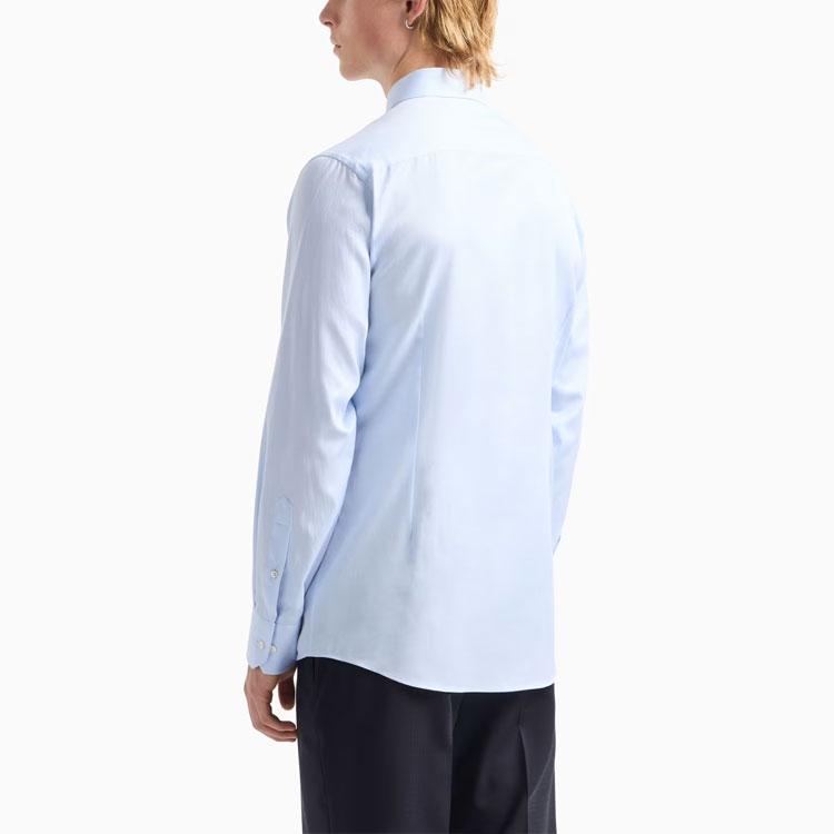 EMPORIO ARMANI Soft finish Micro armure Cotton Shirt EM000065-TE13585-U9333