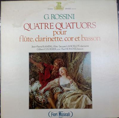 Виниловая пластинка PAUL HONGNE JACQUES LANCELOT JEAN Rossini Четыре квартета для флейты C ERA1062 ERATO 1975 Япония Obi Классика Б/у