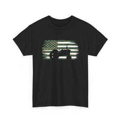 Patriot Farmer T-Shirt | Wear Your Love for the USA | Patriotic Tractor Tee