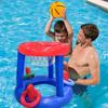 Inflatable Pool Basketball Set,Floating Swimming Ring & Beach Ball Games Summer Party Fun Favors Water Battle for Kids & Adults