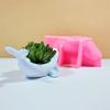 Big Whale Succulent Plant Flowerpot Resin Silicone Mold Marine Animal Whale Storage Box Candle Cup Concrete Cement Gypsum Mold