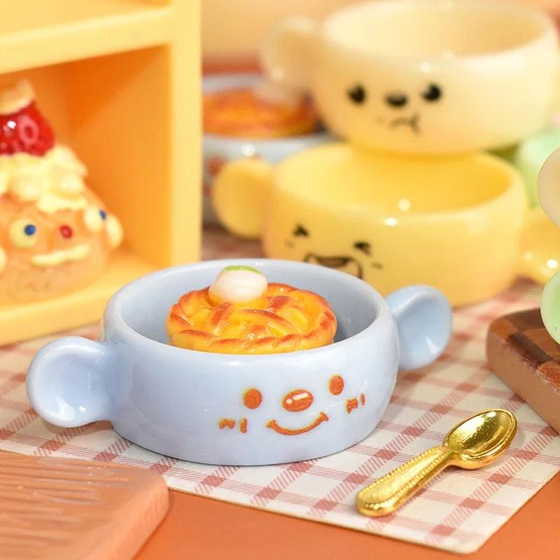 5 шт. Симуляция Миниатюрный Горшок с Выражением DIY Клей-Крем Смола Ювелирные Изделия Аксессуары Материал Ручной Работы Декорация Сцены Кукольного Домика