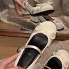 High-value Thick-heeled Small Leather Shoes for Women's Spring Versatile College Style Bow Mary Jane Shoes