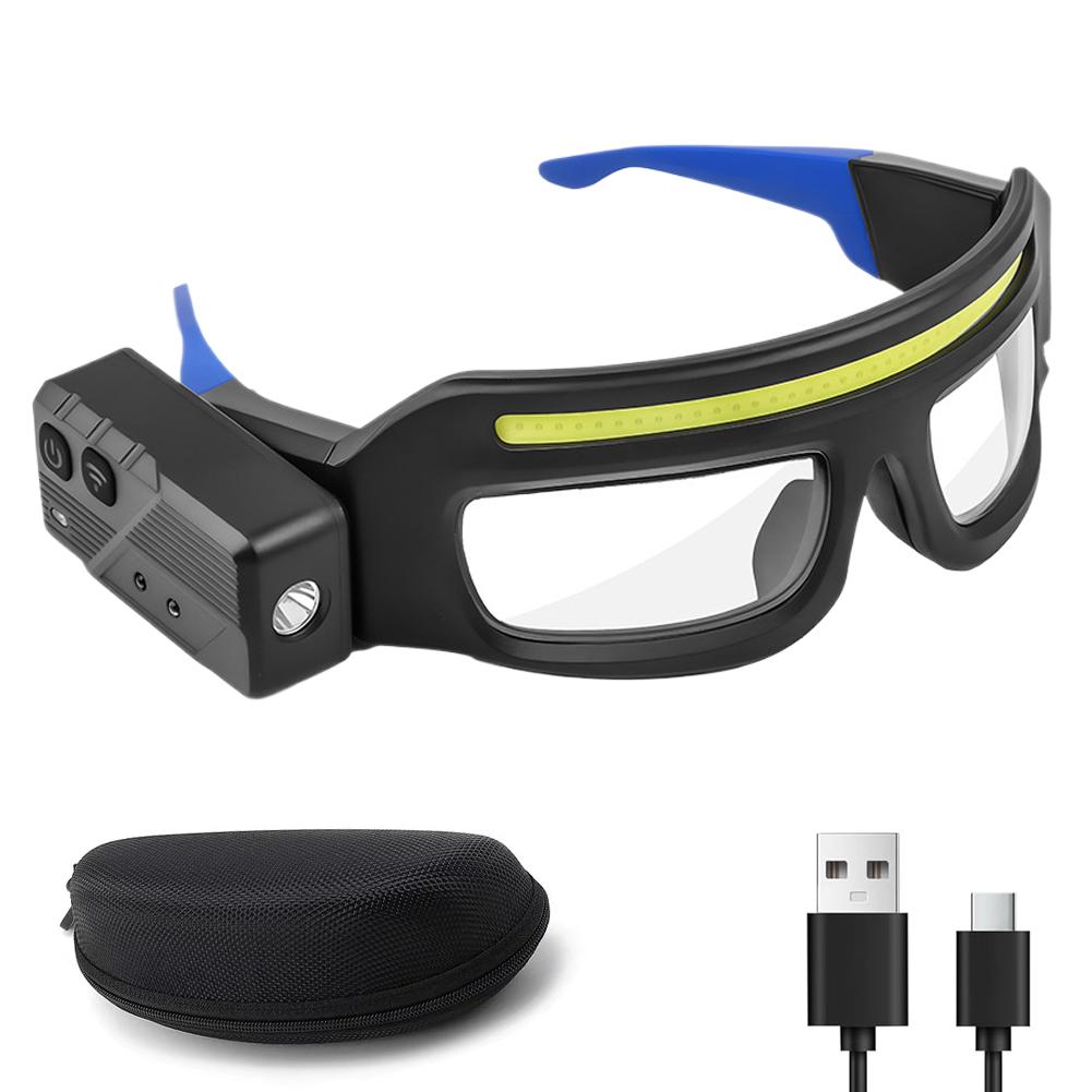 Ultra Light Hands-Free LED Headlamp with Wave Sensor Control 5 Modes 90° Rotatable Rechargeable for Cycling Fishing Repair