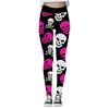 Halloween Womens Yoga Pants 3D Print Pumpkin Skeleton Slim Fit Stretch Workout Leggings