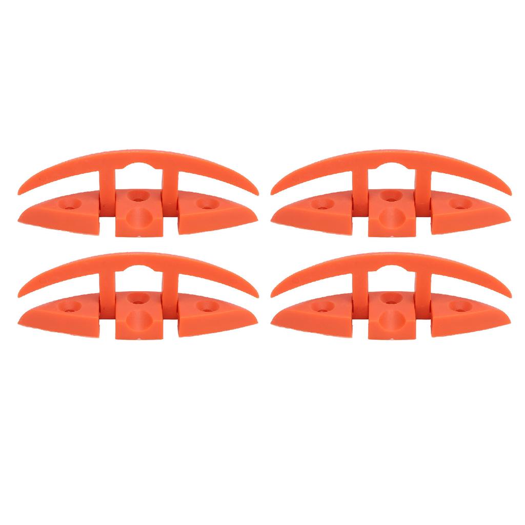 4 Sets 5in Folding Cleat 3 Holes Marine Grade Nylon Oxidation Resistant Flip Up Dock Cleat for Boat Ship Yacht Without