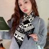 Jacquard Winter Knitted Scarves Deer Woolen Neckerchiefs Cute Women Scarf New Year Gift
