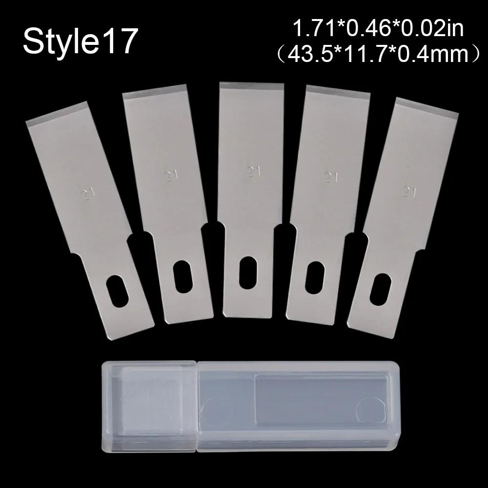 5Pcs Engraving Non-Slip Metal Scalpel Knife Parts Blades Cutter Craft Knives for Mobile Phone PCB Repair Hand Tools