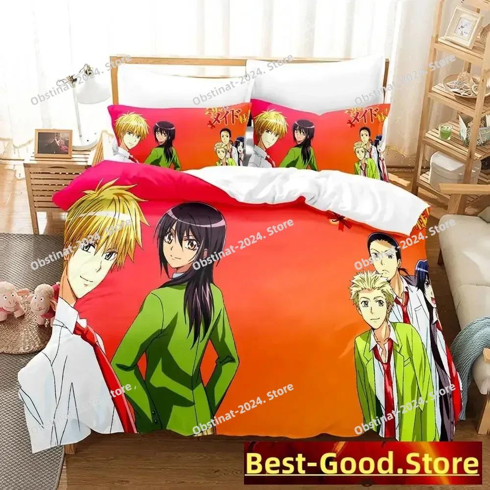 Kaichou Wa Maid-sama Комплект постельного белья Односпальный Полуторный Двуспальный Евро Евро-макси Размер Постельного комплекта Взрослый Детская Спальня Комплекты пододеяльников Аниме Постель