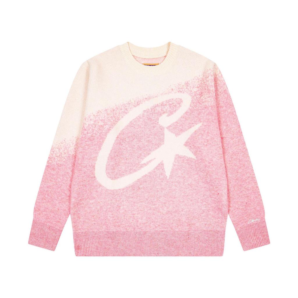 Модный шерстяной кардиган на молнии Corteiz - Американский ретро уличный хип-хоп унисекс куртка