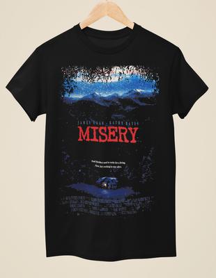 Мизери - Футболка унисекс черная, вдохновленная кинопостером