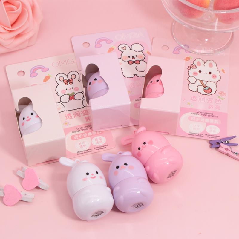 Goody Bunny Бальзам для губ, меняющий цвет, Увлажняющая, Восстанавливающая, Водонепроницаемая Помада против сухости и трещин, Помада, меняющая цвет от температуры