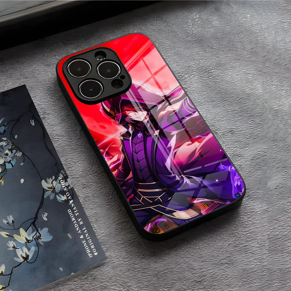 Чехол для телефона T-The Eminence In S-Shadow Для IPhone 17 Air 16 E Pro Max 15 14 13 Mini 12 Pro 11 Max Plus Черная Стеклянная Крышка