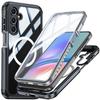 Чехол для мобильного телефона Samsung A16 Прозрачный 360 Полностью закрывающий Анти-ударный, Амортизирующий и Защита от царапин Магнитная Беспроводная зарядка Защитный чехол