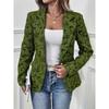 Women S Casual Short Blazer Retro Lily Jacquard Slim Fit