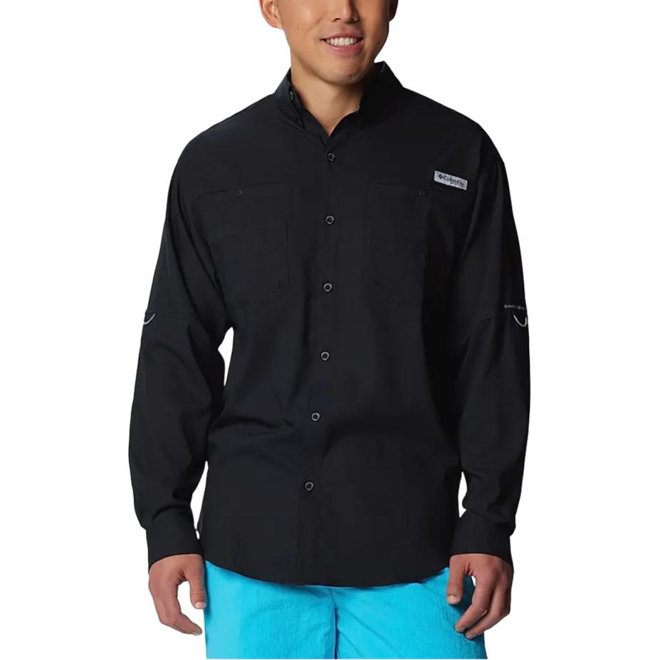 Columbia Shirts Men's Black Lapel Moderate Other FJ7253-010