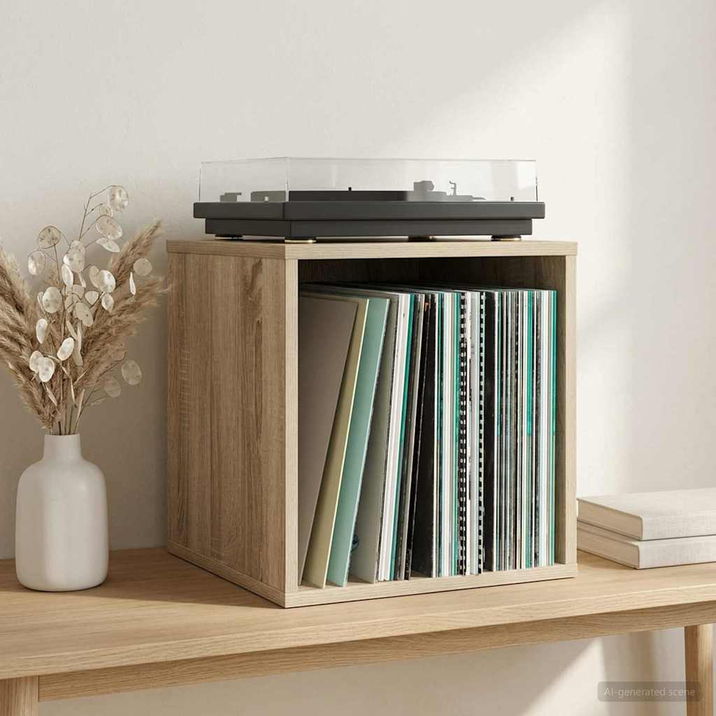 Vinyl Album Box Sonoma Oak 37 x 36.5 x 38 cm Particleboard